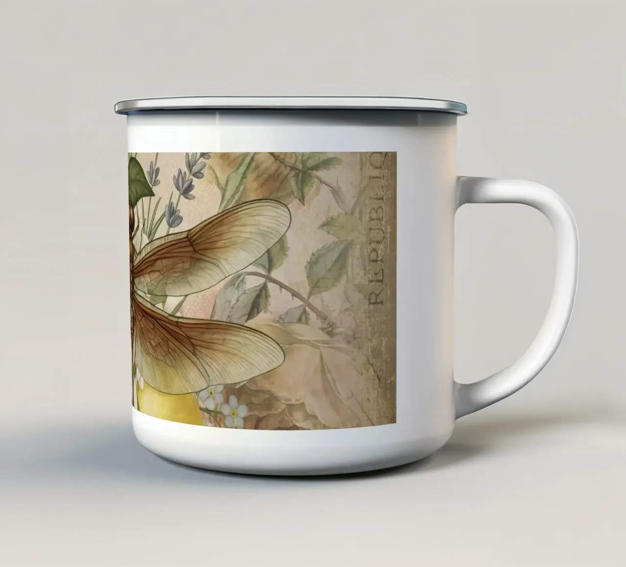 Sogni di libellula tazza in smalto da Andrea Haase Vintage World