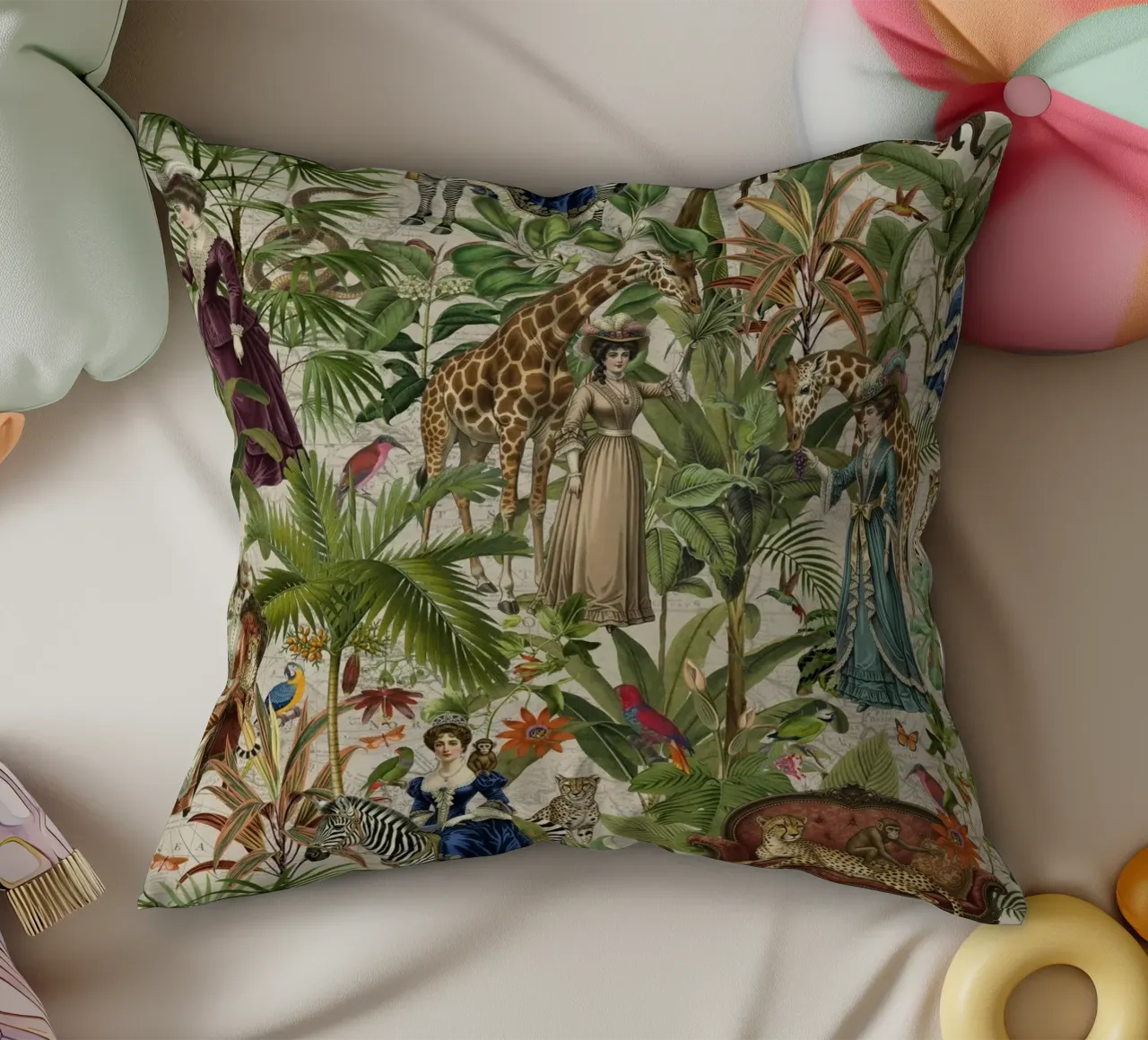 Sogni vittoriani in un regno tropicale cuscino da Andrea Haase Vintage World