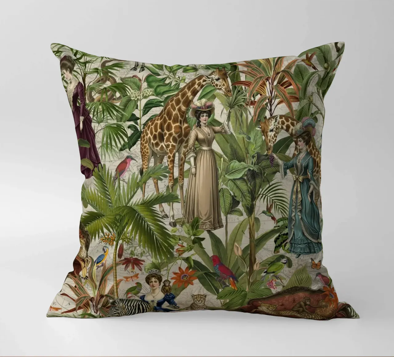 Sogni vittoriani in un regno tropicale cuscino da Andrea Haase Vintage World