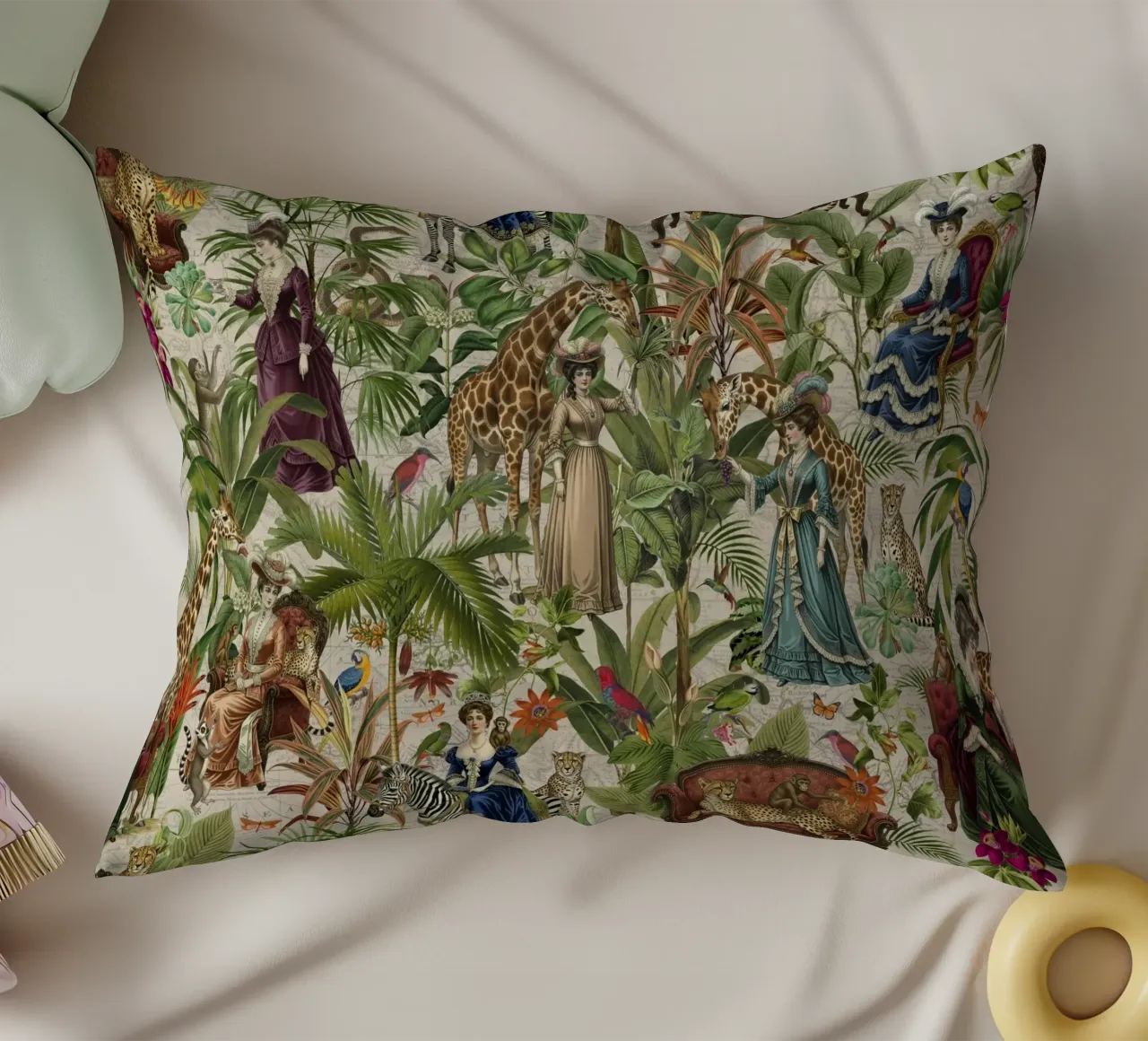 Sogni vittoriani in un regno tropicale cuscino da Andrea Haase Vintage World