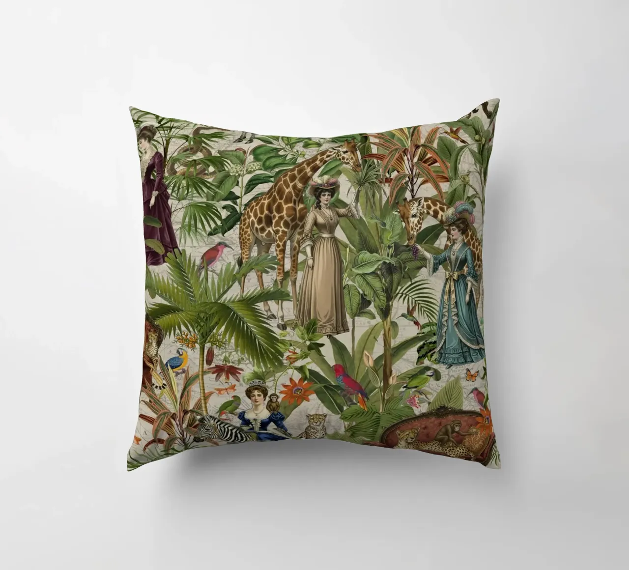 Sogni vittoriani in un regno tropicale cuscino da Andrea Haase Vintage World