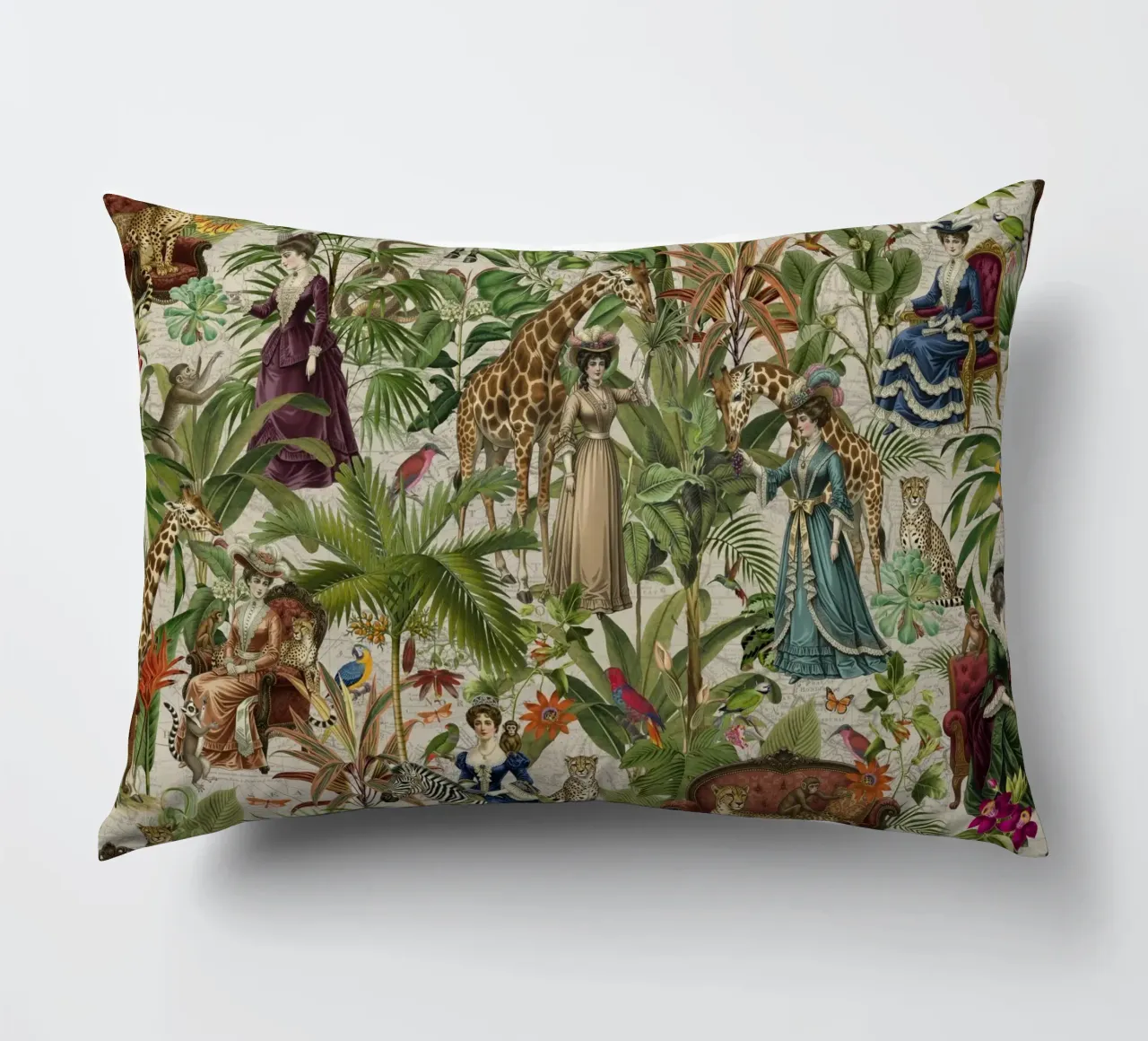 Sogni vittoriani in un regno tropicale cuscino da Andrea Haase Vintage World