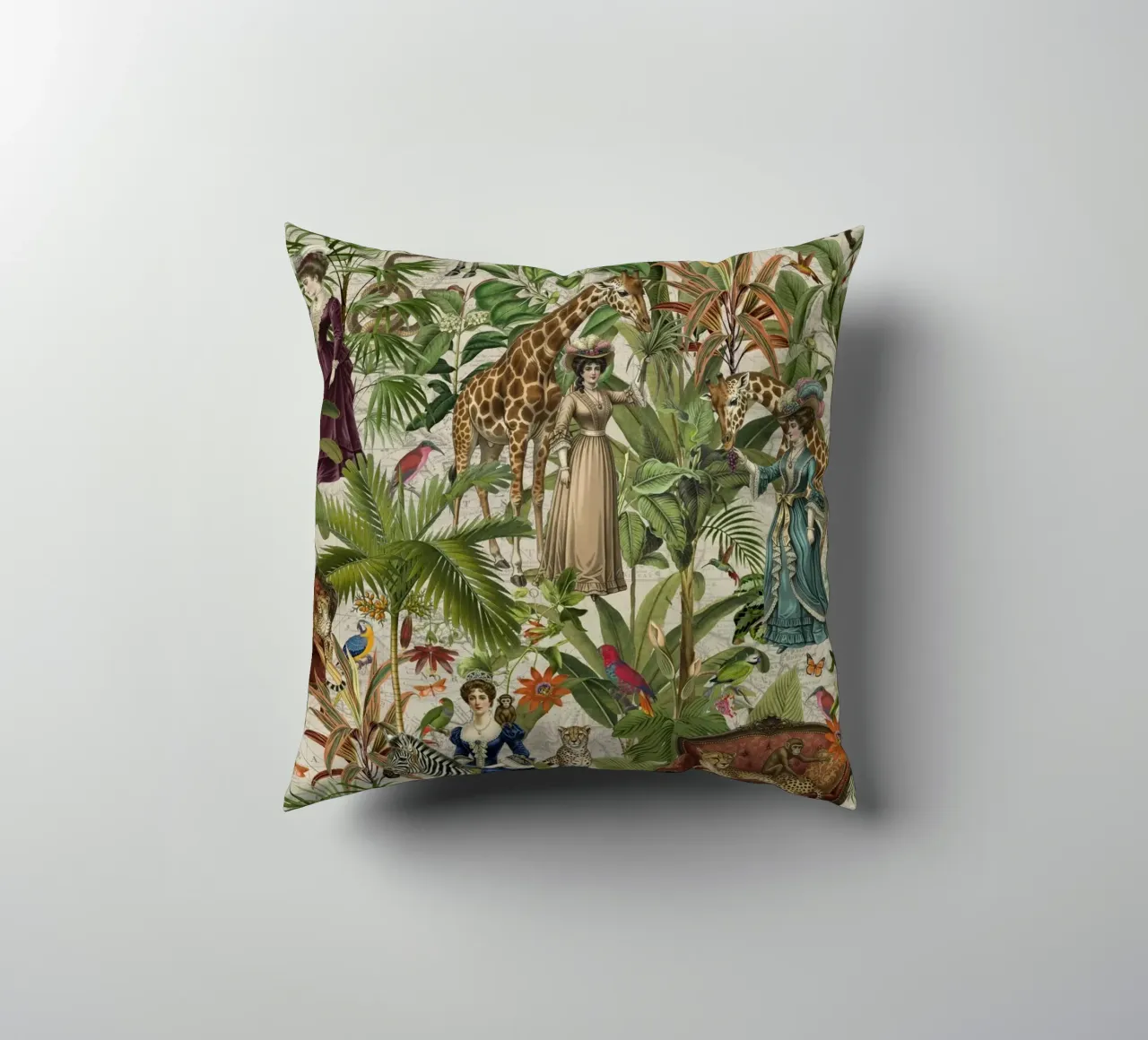 Sogni vittoriani in un regno tropicale cuscino da Andrea Haase Vintage World