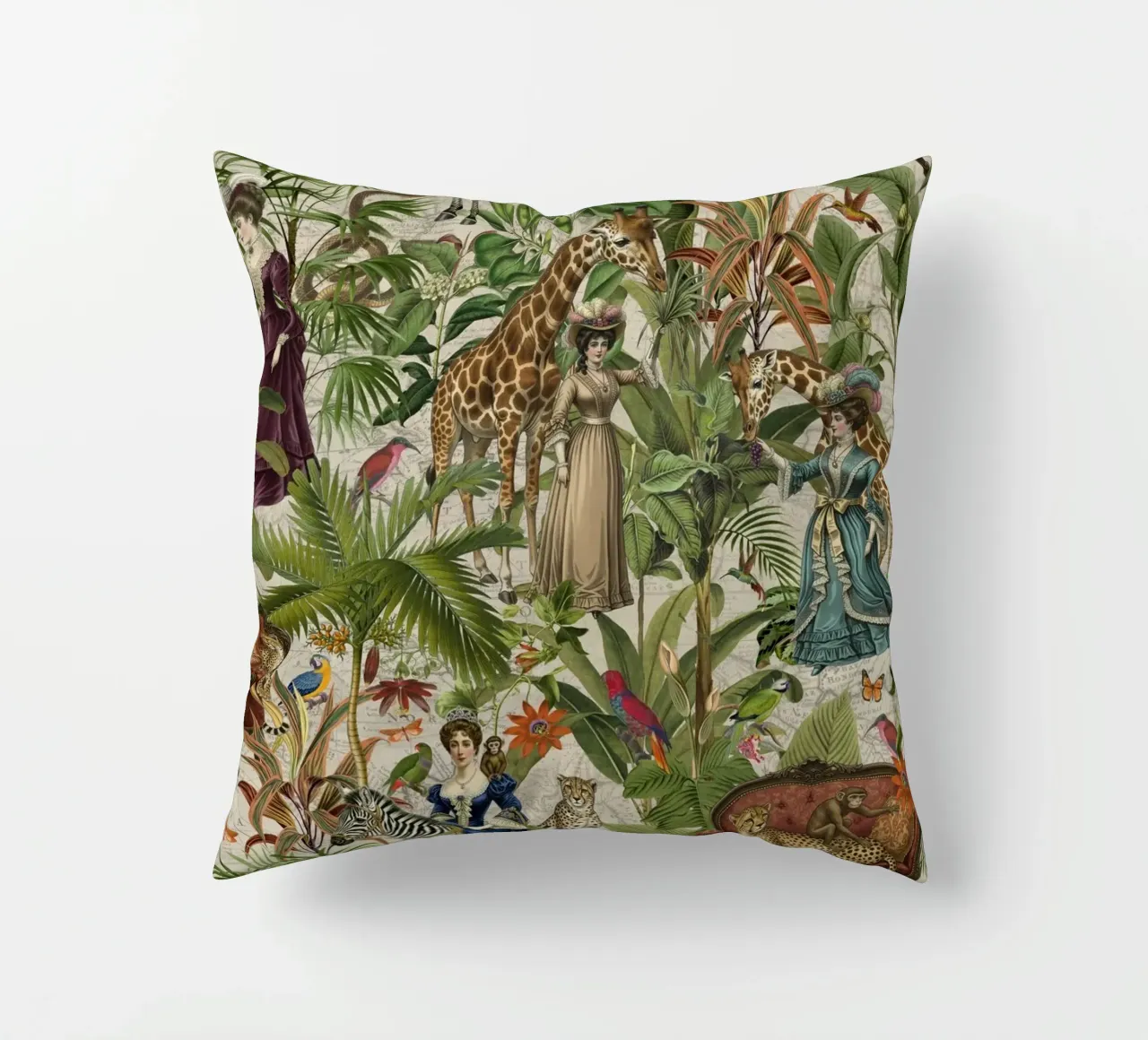 Sogni vittoriani in un regno tropicale cuscino da Andrea Haase Vintage World