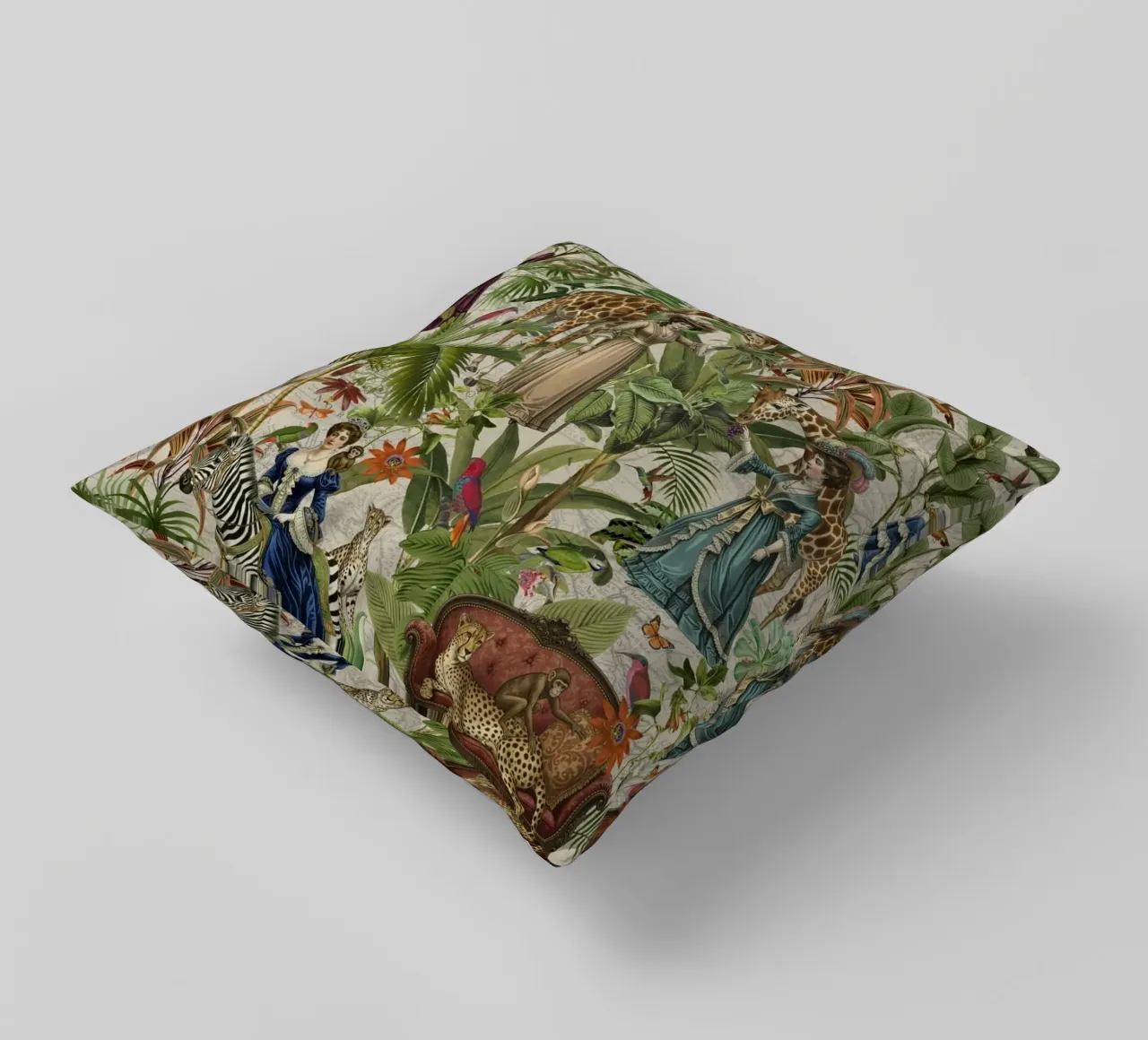 Sogni vittoriani in un regno tropicale cuscino da Andrea Haase Vintage World