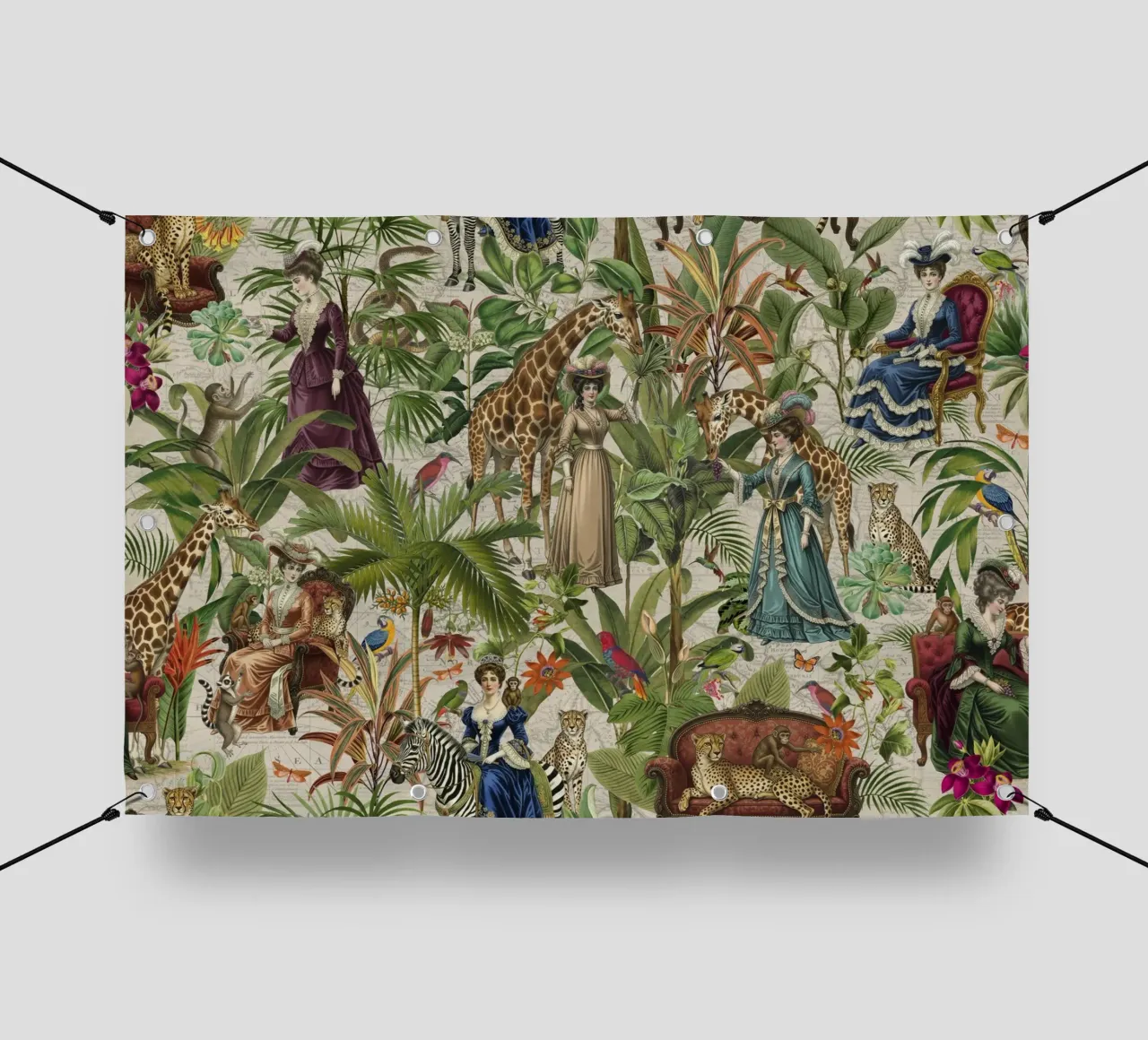 Sogni vittoriani in un regno tropicale telo in pvc da Andrea Haase Vintage World