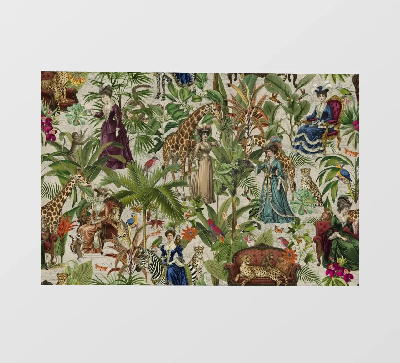 Sogni vittoriani in un regno tropicale telo in pvc da Andrea Haase Vintage World