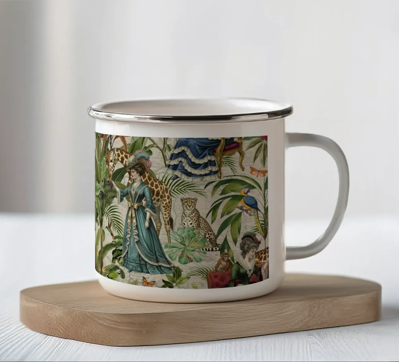 Sogni vittoriani in un regno tropicale tazza in smalto da Andrea Haase Vintage World