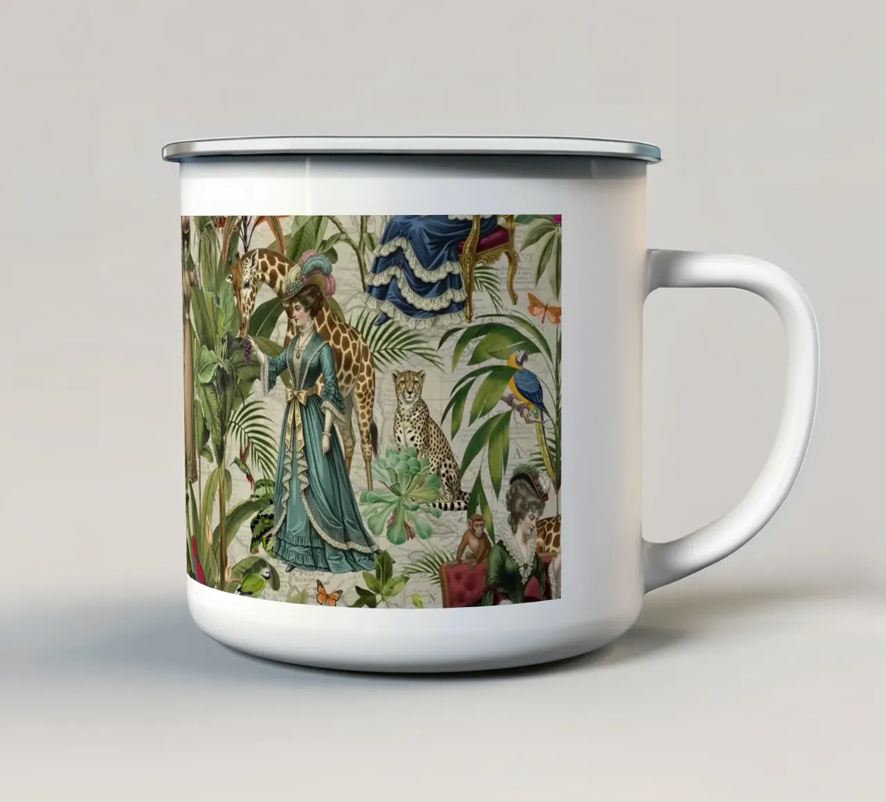 Sogni vittoriani in un regno tropicale tazza in smalto da Andrea Haase Vintage World