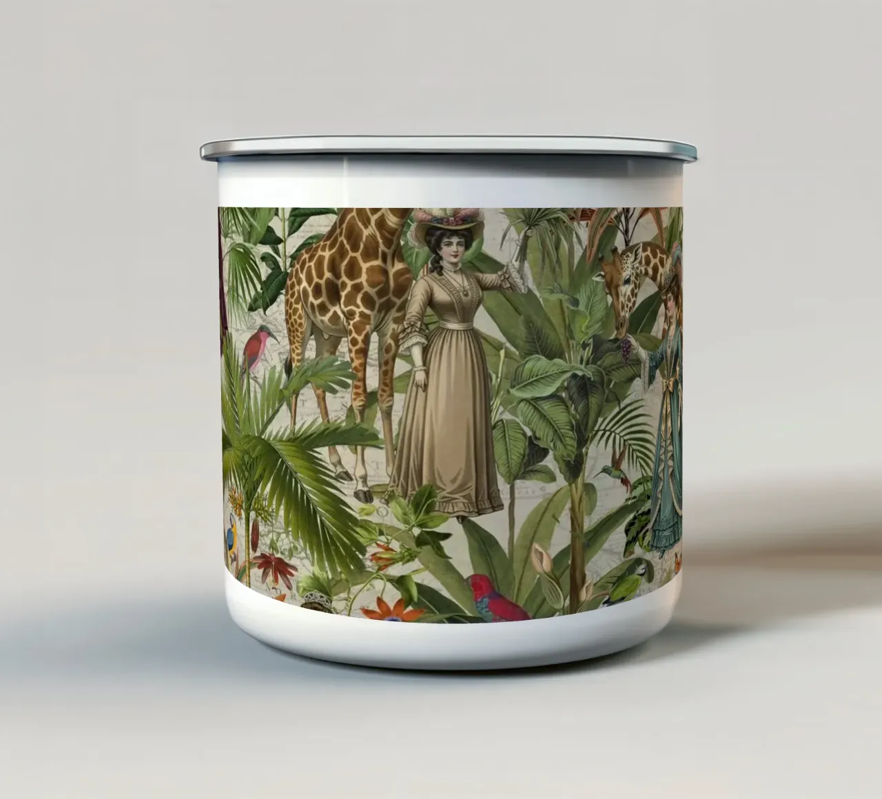 Sogni vittoriani in un regno tropicale tazza in smalto da Andrea Haase Vintage World