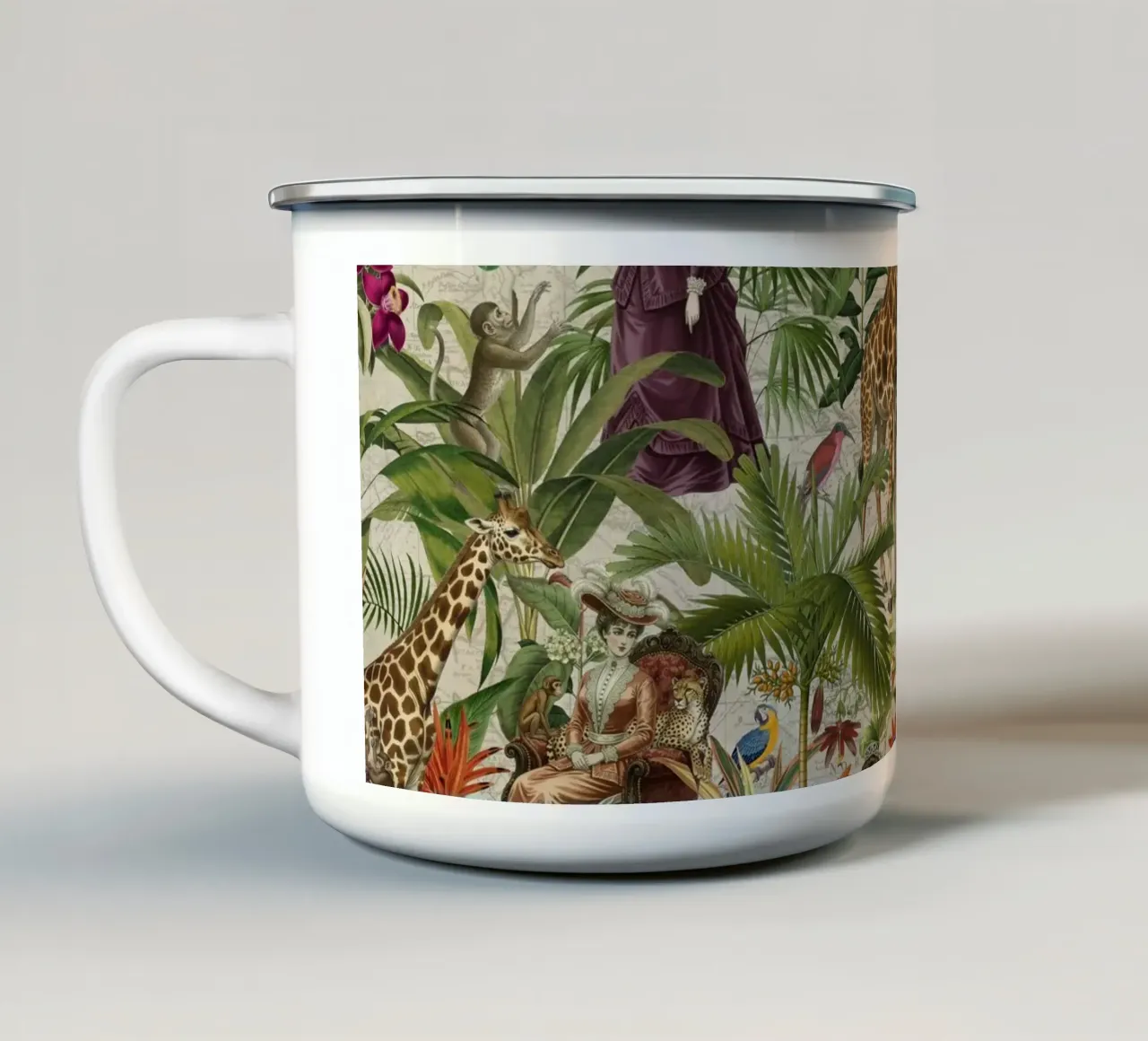 Sogni vittoriani in un regno tropicale tazza in smalto da Andrea Haase Vintage World