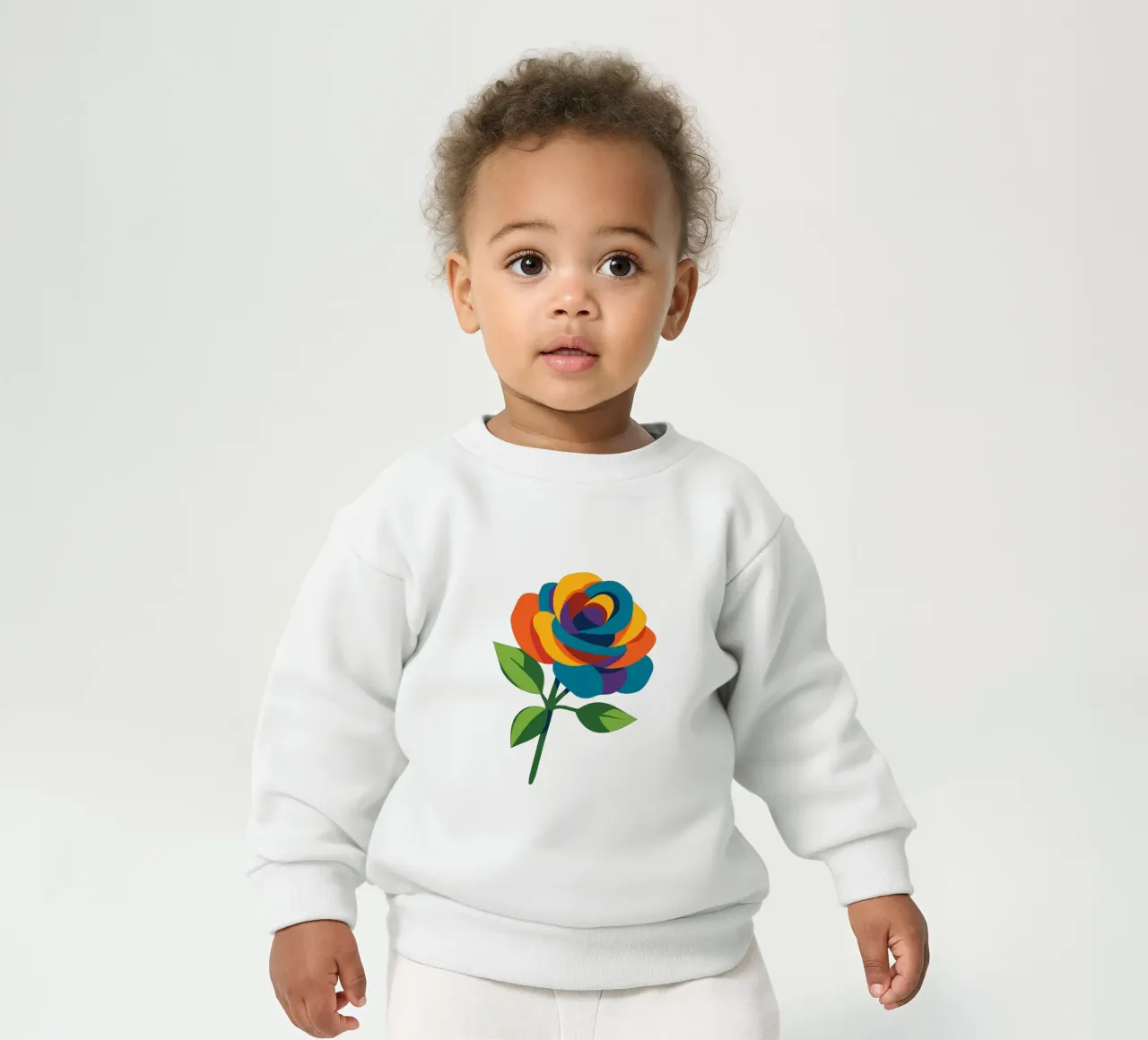 Rosa multicolore felpa neonato da Bwiser