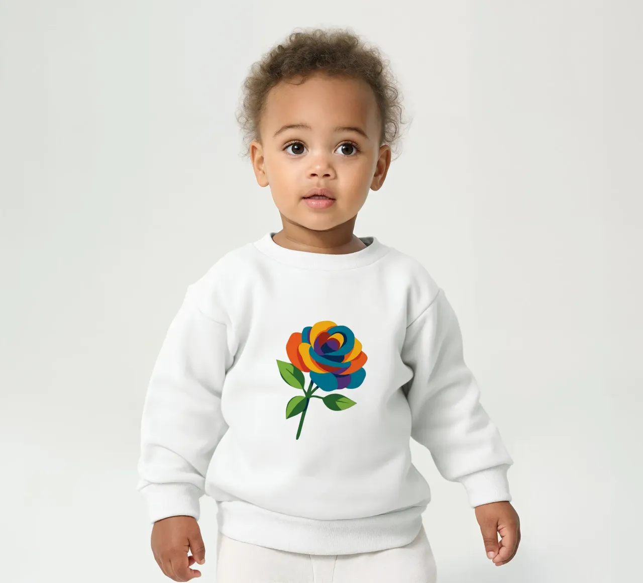 Rosa multicolore felpa neonato da Bwiser