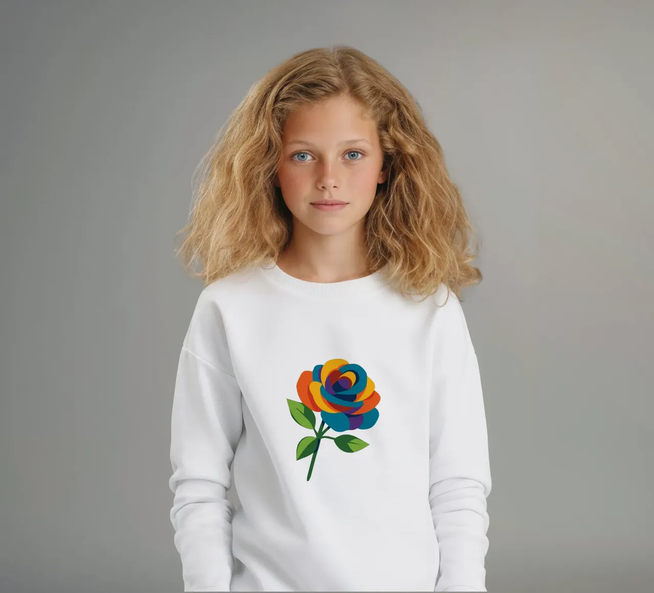 Rosa multicolore felpa bambino da Bwiser