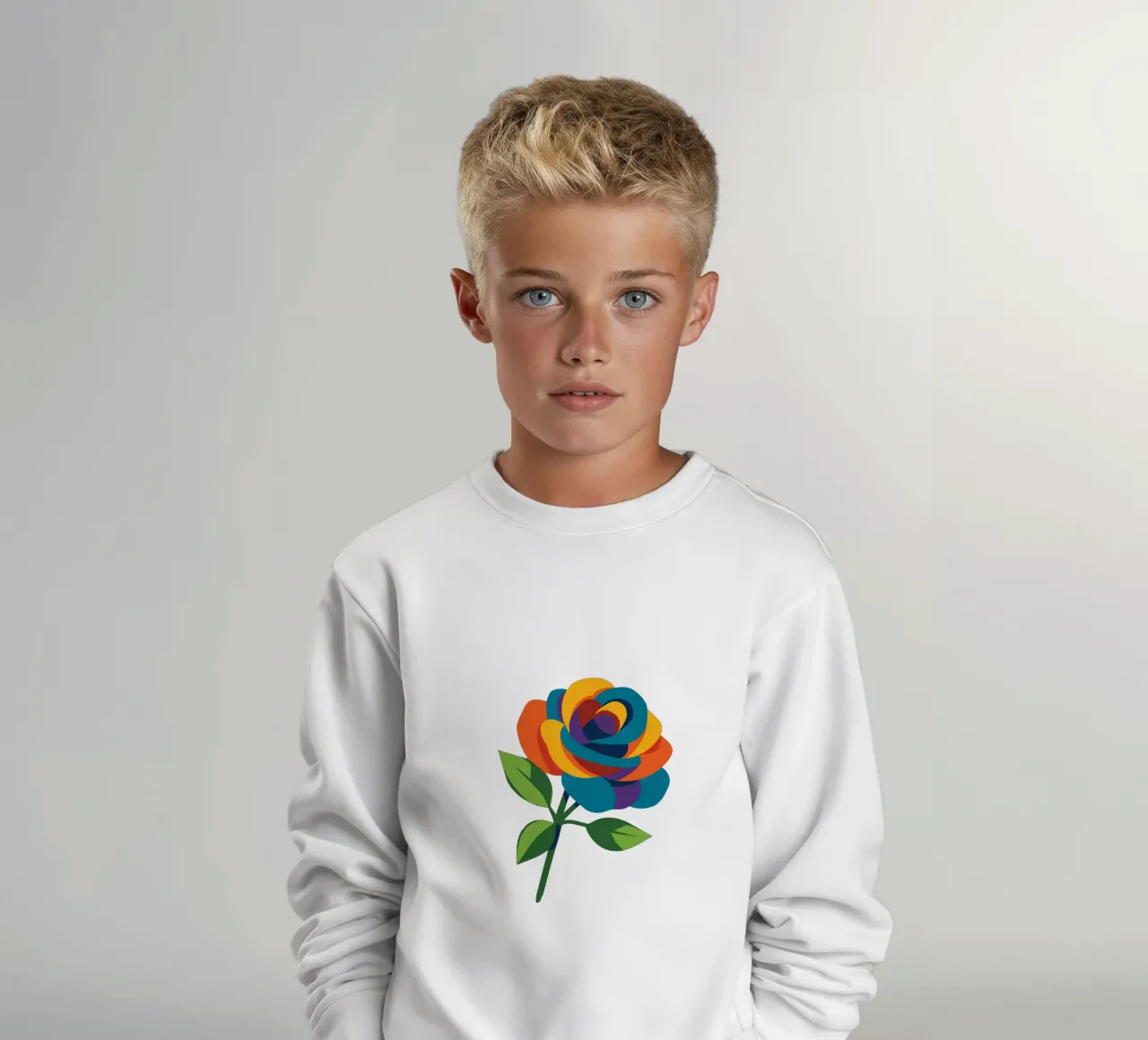 Rosa multicolore felpa bambino da Bwiser