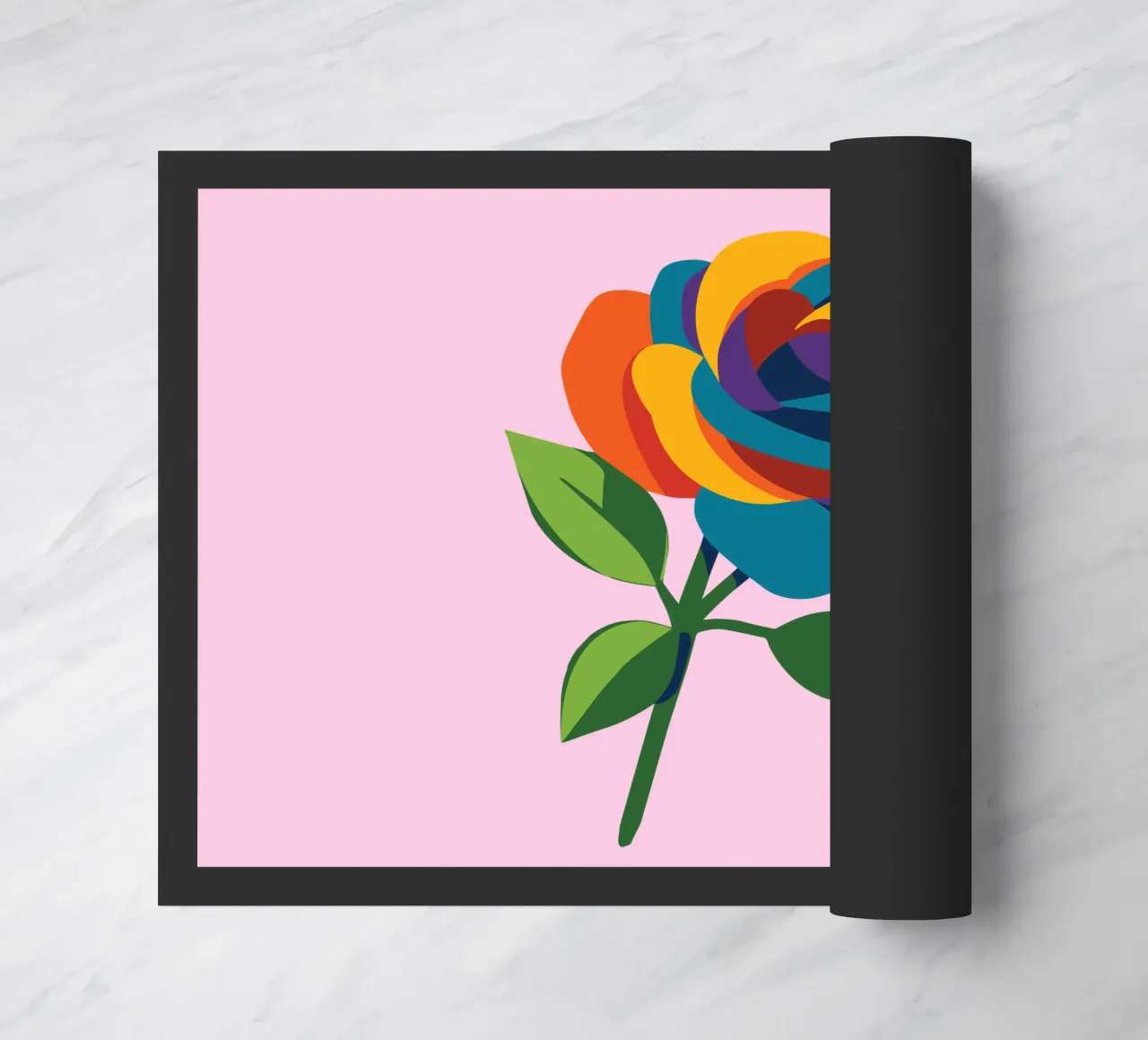 Rosa multicolore zerbino da Bwiser