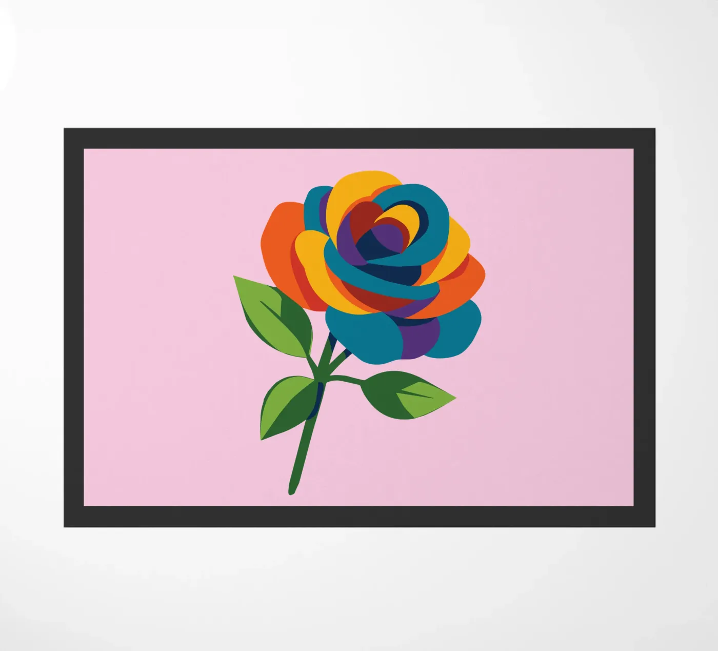 Multicolored rose doormat by Bwiser