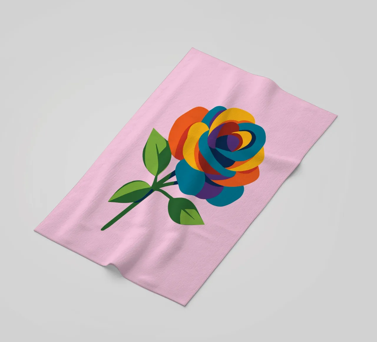 Rosa multicolore telo mare da Bwiser