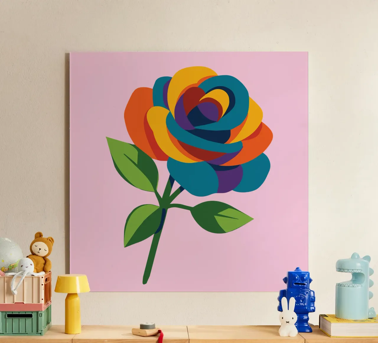 Rosa multicolore plexiglass da Bwiser