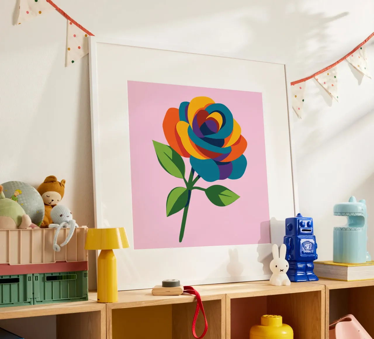 Rosa multicolore poster da Bwiser