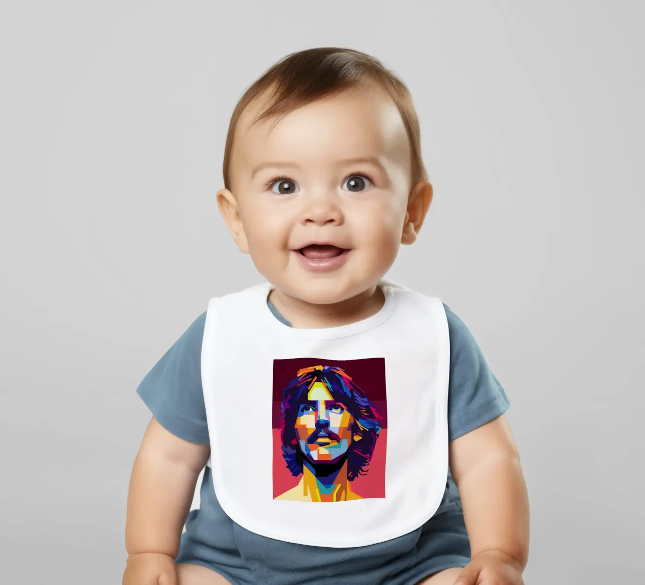 George Harrison Popart WPAP bavaglino da KP Artwork