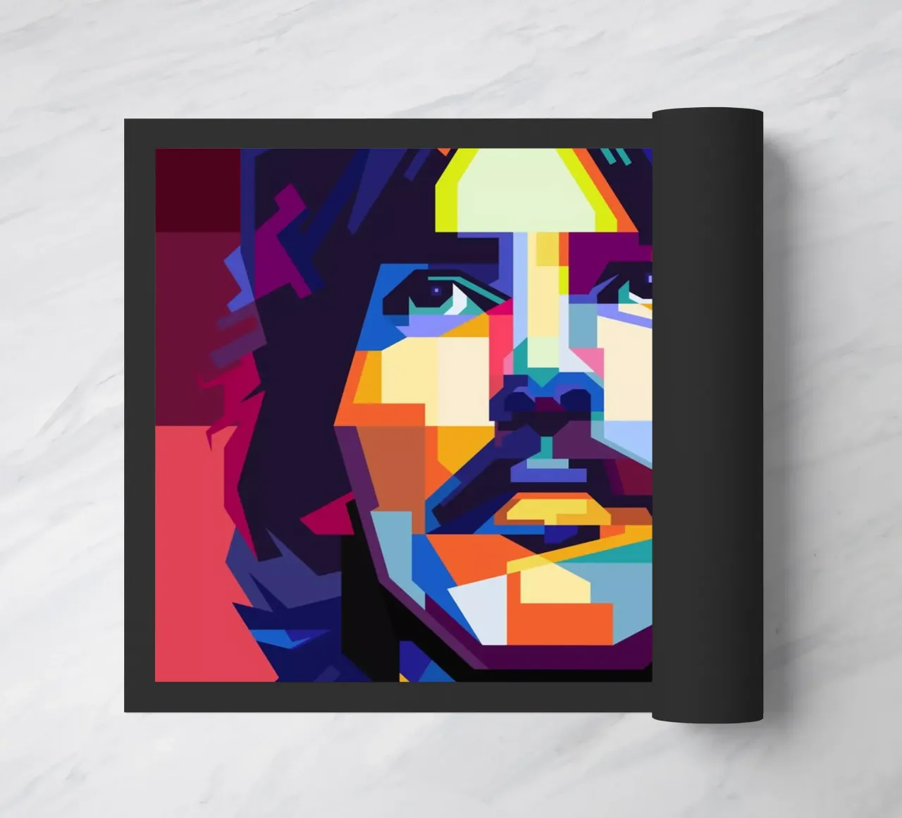 George Harrison Popart WPAP felpudo de KP Artwork