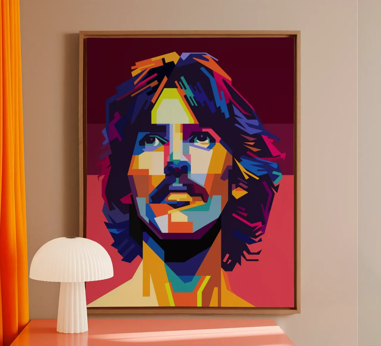 George Harrison Popart WPAP tela con Cornice a cassetta da KP Artwork