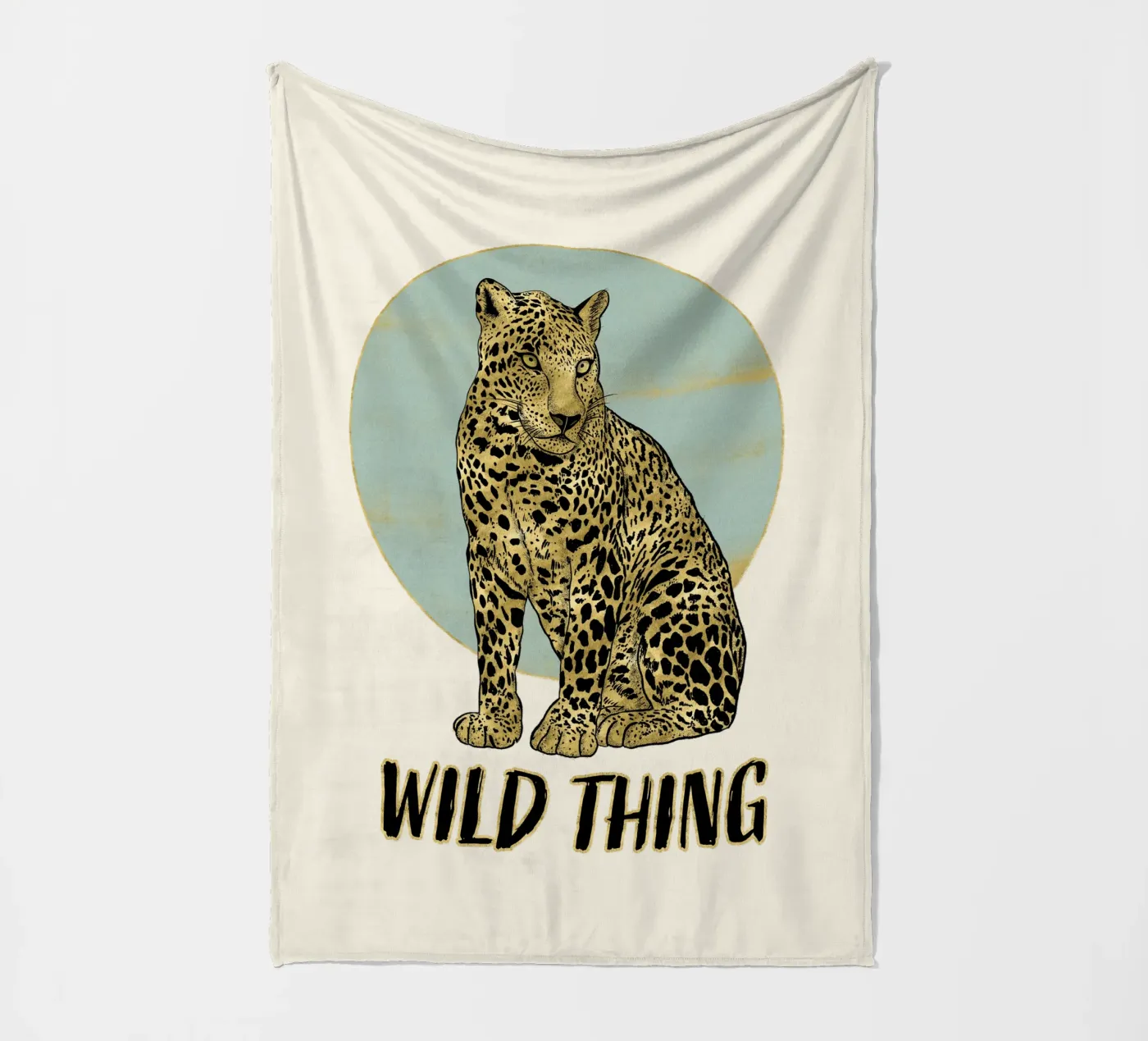 Leopard. Wild Thing. Fleecedecke von CalliLetters