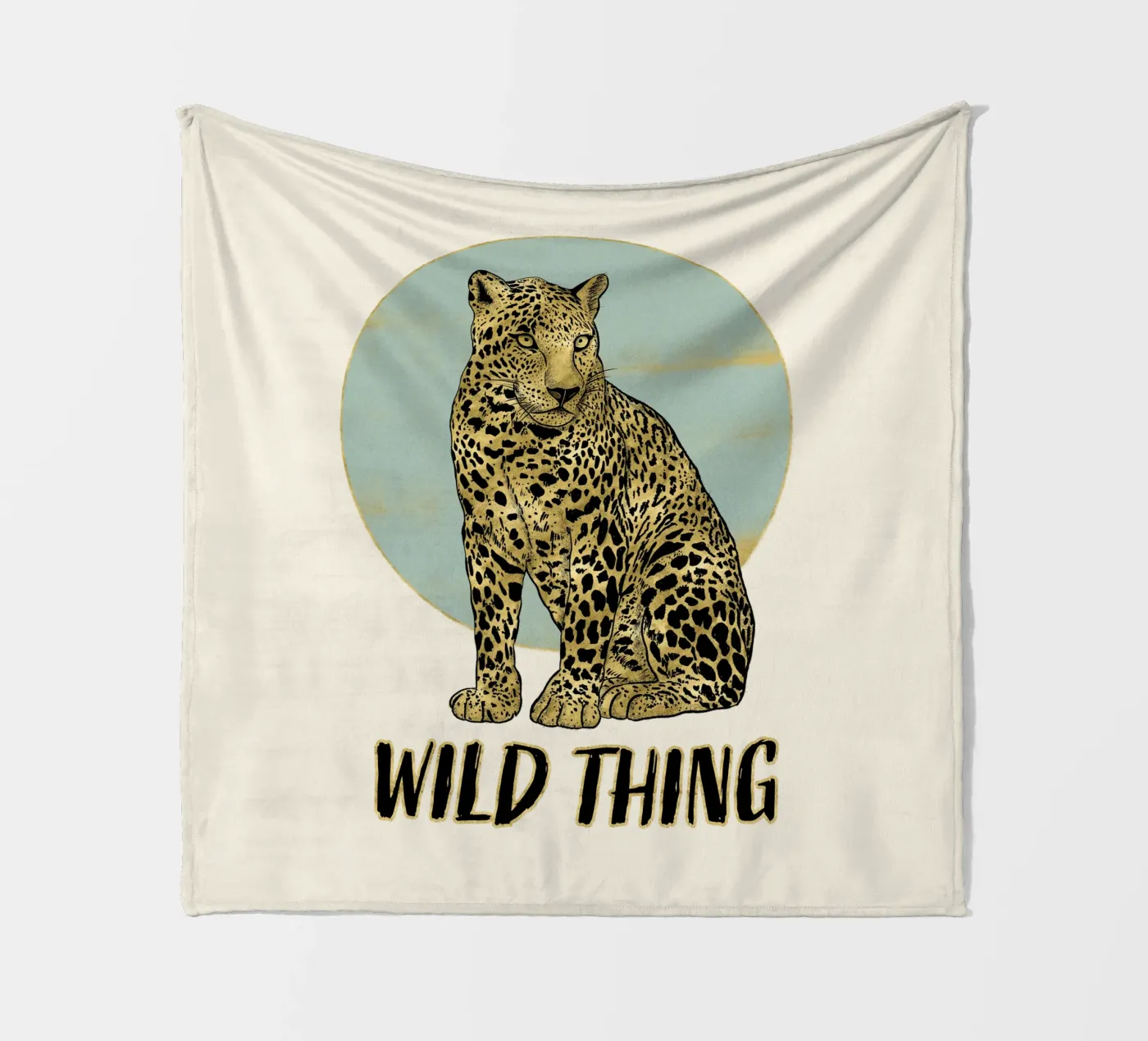 Leopard. Wild Thing. Fleecedecke von CalliLetters