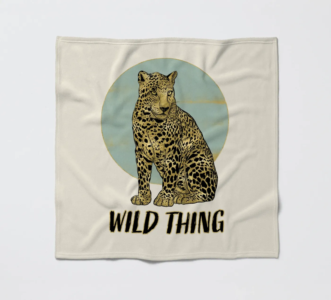 Leopard. Wild Thing. Fleecedecke von CalliLetters