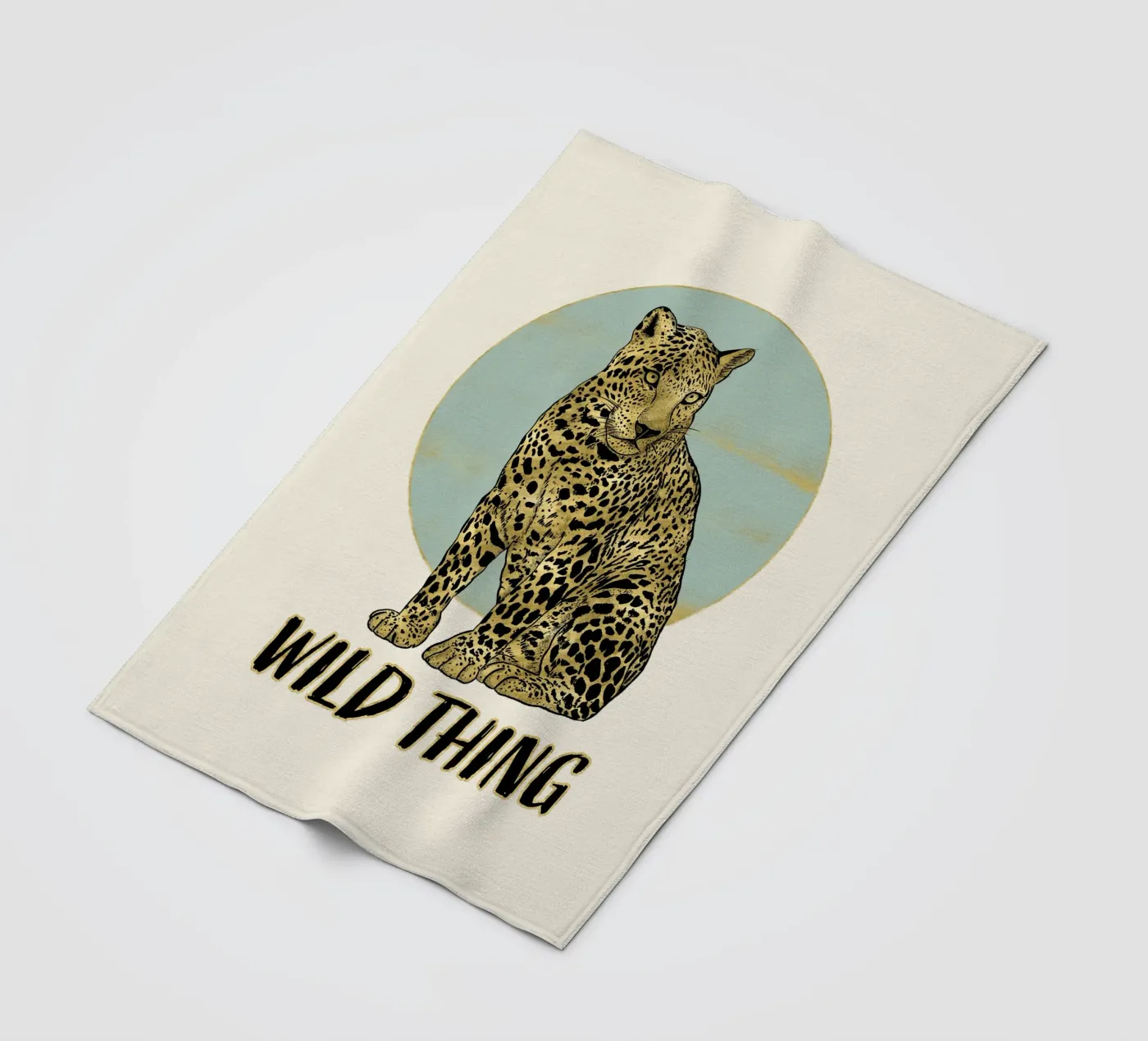 Leopard. Wild Thing. Fleecedecke von CalliLetters