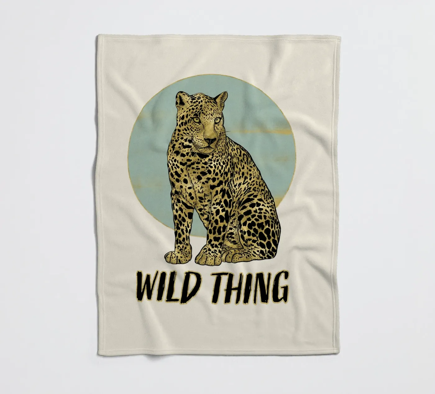 Leopard. Wild Thing. Fleecedecke von CalliLetters