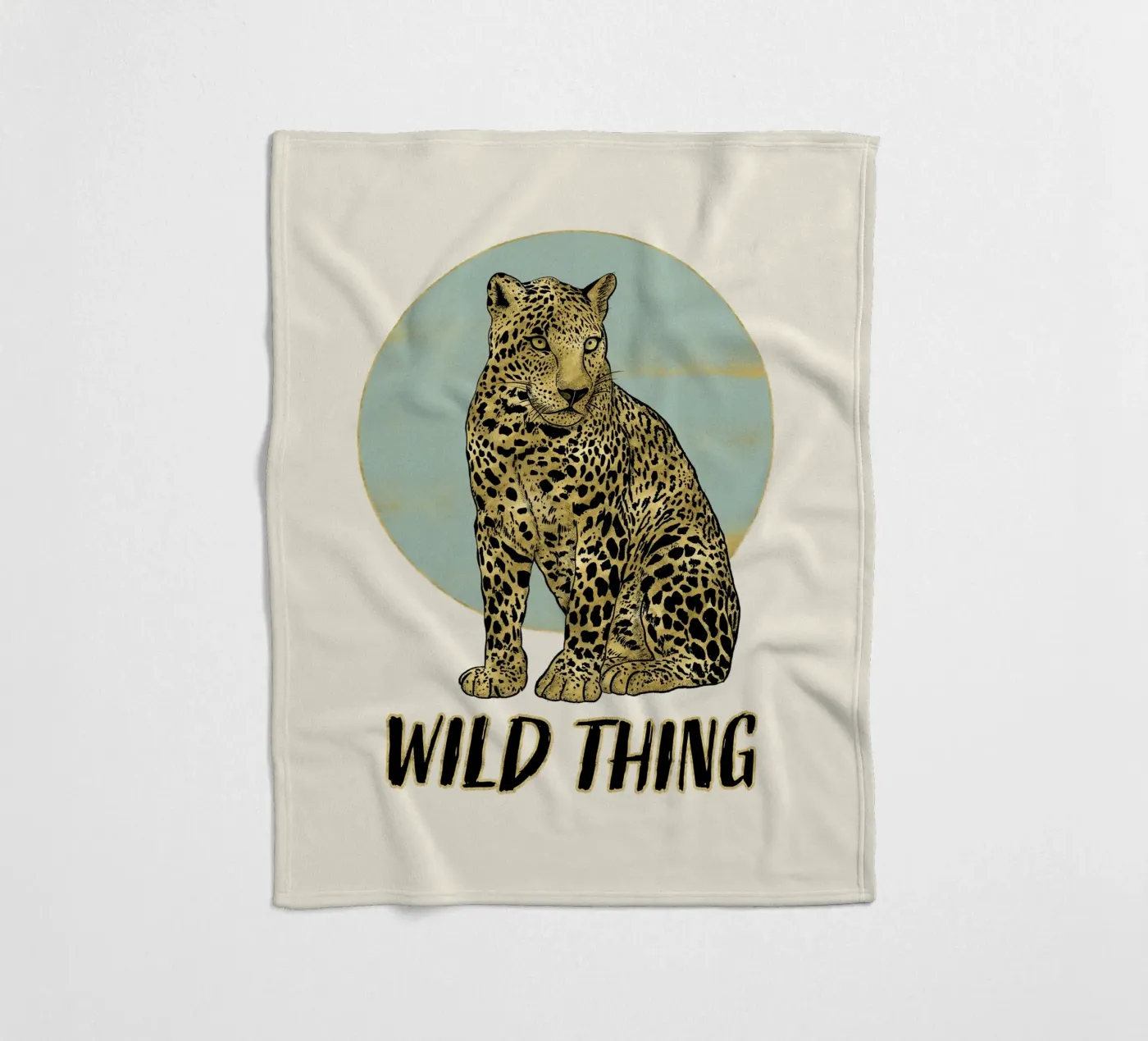 Leopard. Wild Thing. Fleecedecke von CalliLetters