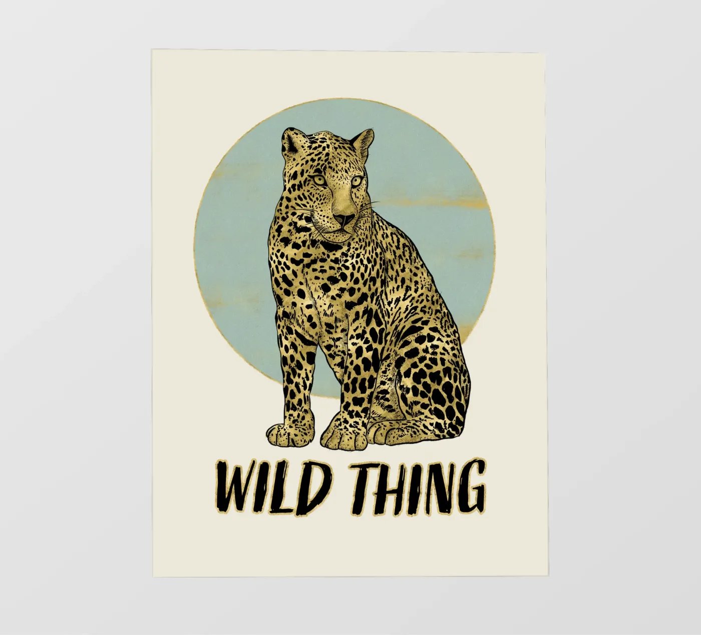 Leopard. Wild Thing. fotobehang van CalliLetters