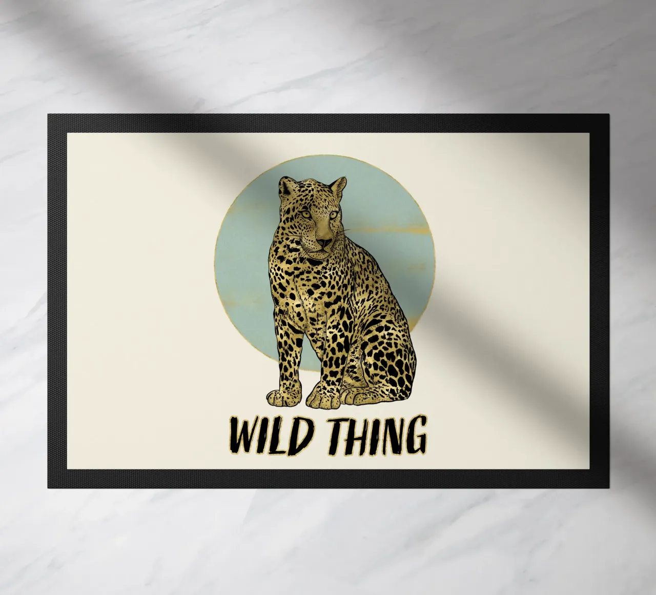 Leopard. Wild Thing. doormat by CalliLetters