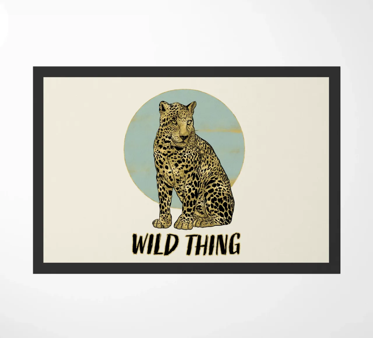 Leopard. Wild Thing. doormat by CalliLetters