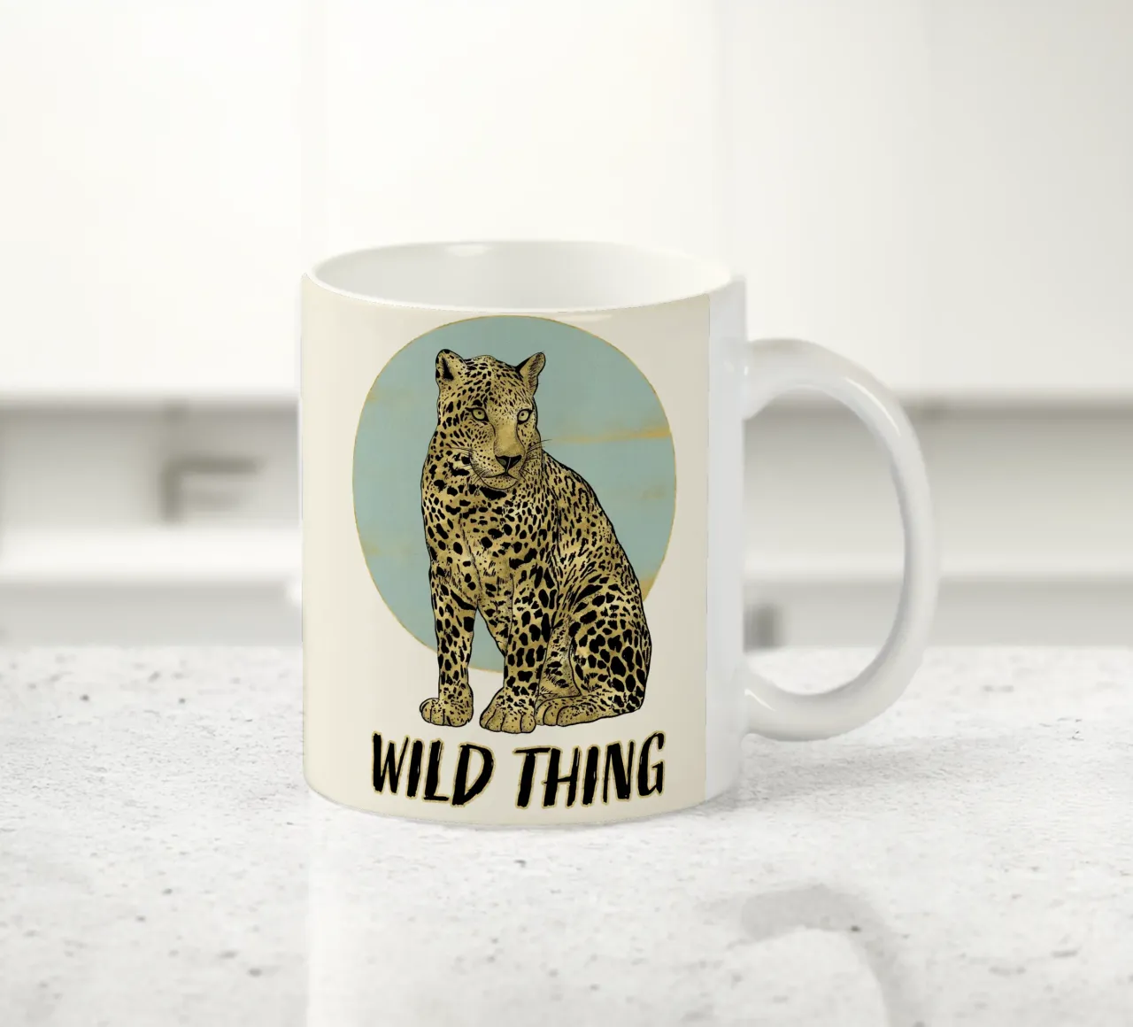 Leopardo. Wild Thing. tazza in ceramica da CalliLetters