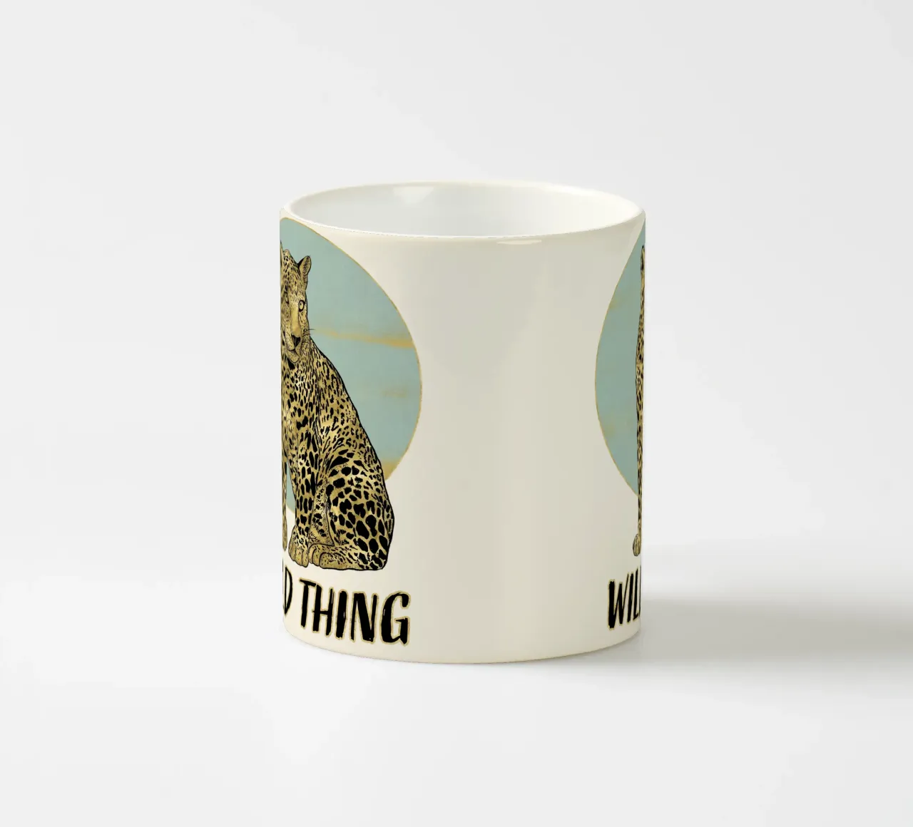 Leopardo. Wild Thing. tazza in ceramica da CalliLetters