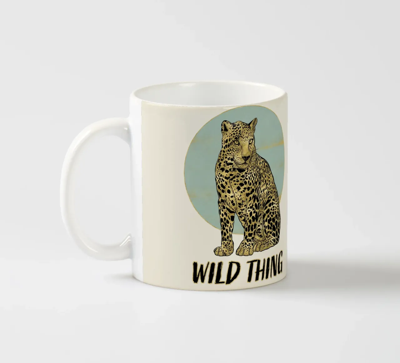 Leopardo. Wild Thing. tazza in ceramica da CalliLetters