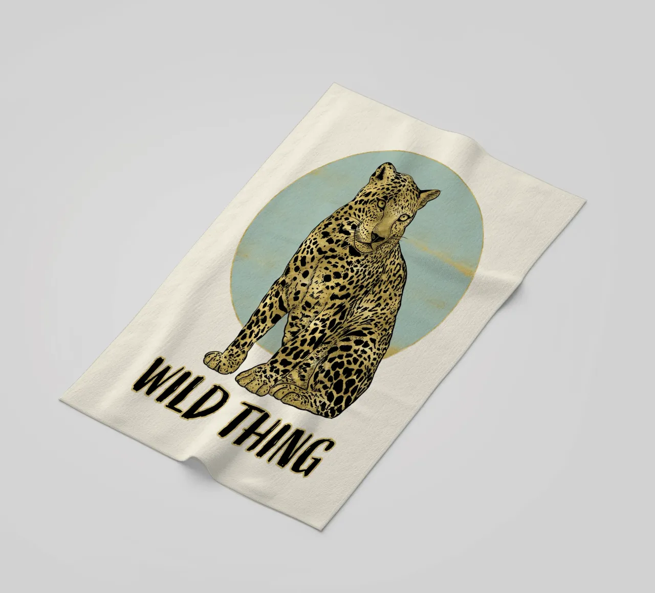 Leopardo. Wild Thing. telo mare da CalliLetters