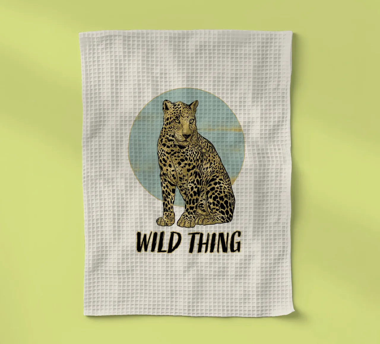 Leopardo. Wild Thing. canovaccio da cucina da CalliLetters