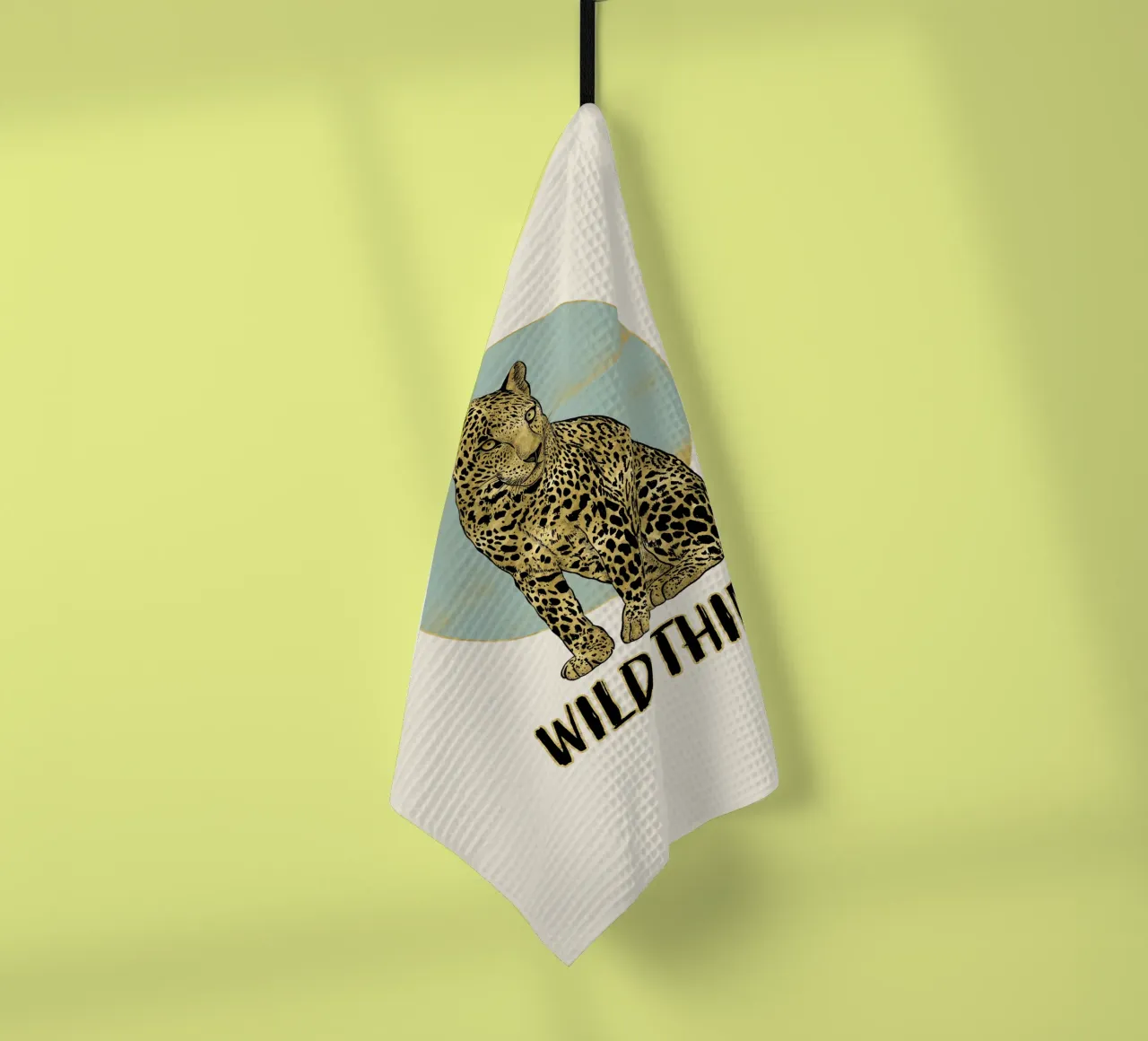 Leopardo. Wild Thing. canovaccio da cucina da CalliLetters