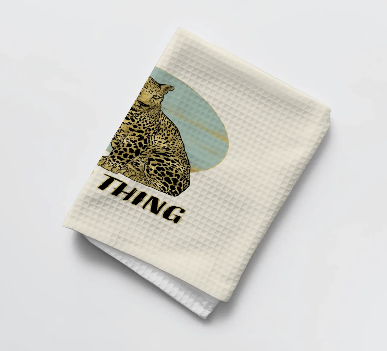 Leopardo. Wild Thing. canovaccio da cucina da CalliLetters