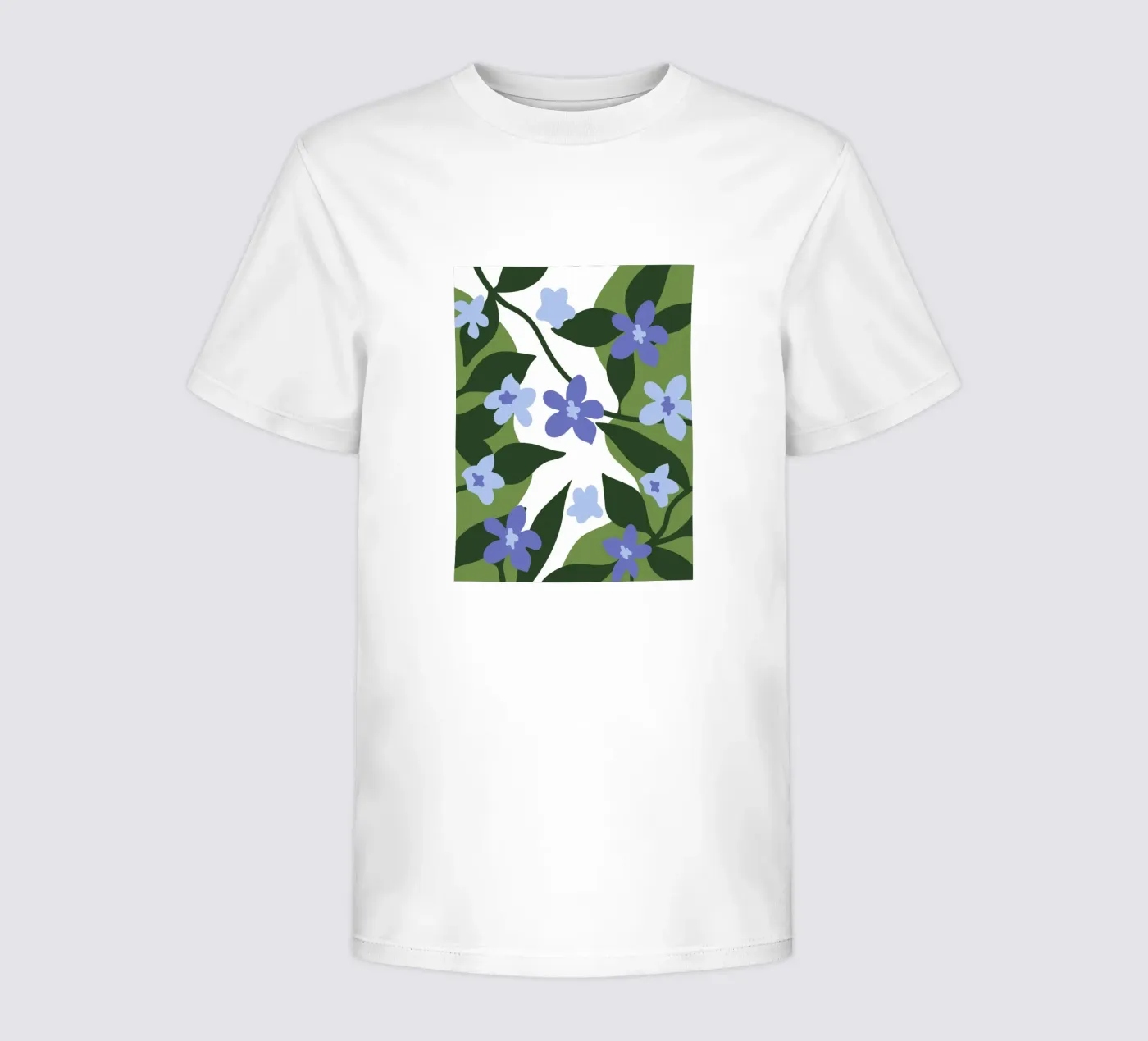 Blaue Blume Muster Kinder T-Shirt von SPECIAL FLOWER PATTERNS