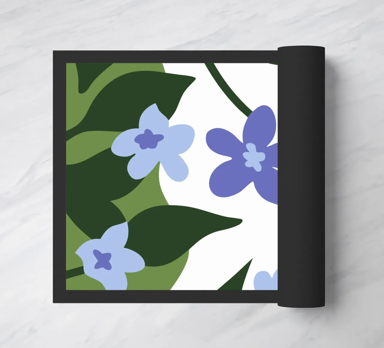 Modello a fiori blu zerbino da SPECIAL FLOWER PATTERNS