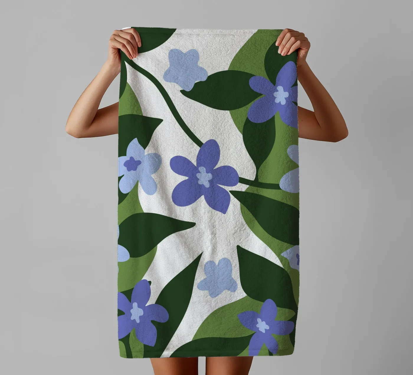 Blue Flower Pattern towel by SPECIAL FLOWER PATTERNS
