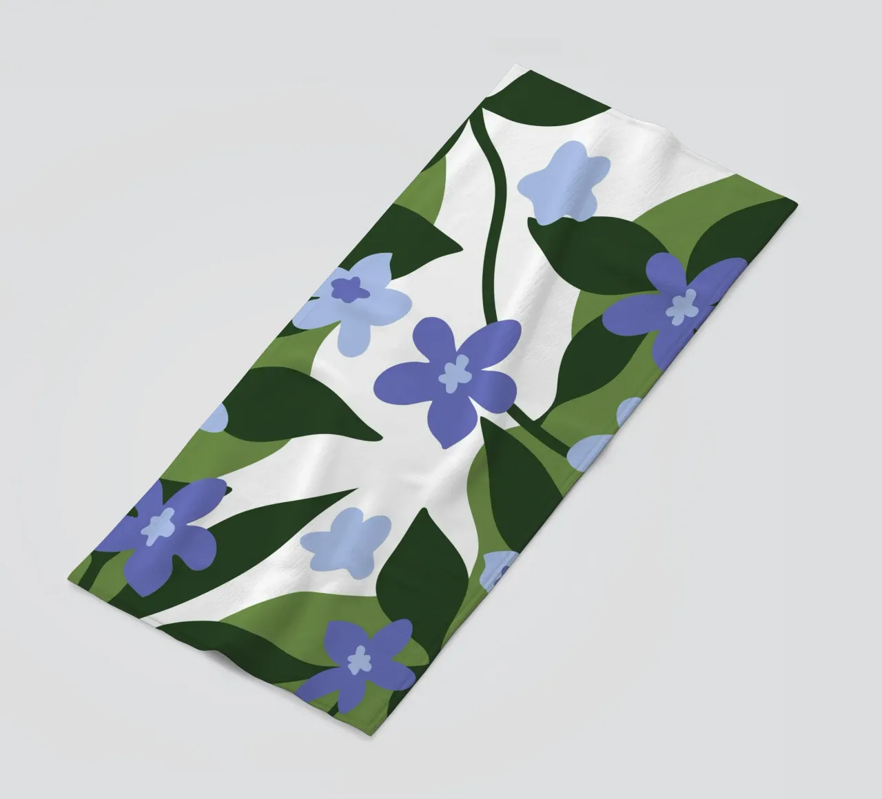 Modello a fiori blu telo mare da SPECIAL FLOWER PATTERNS