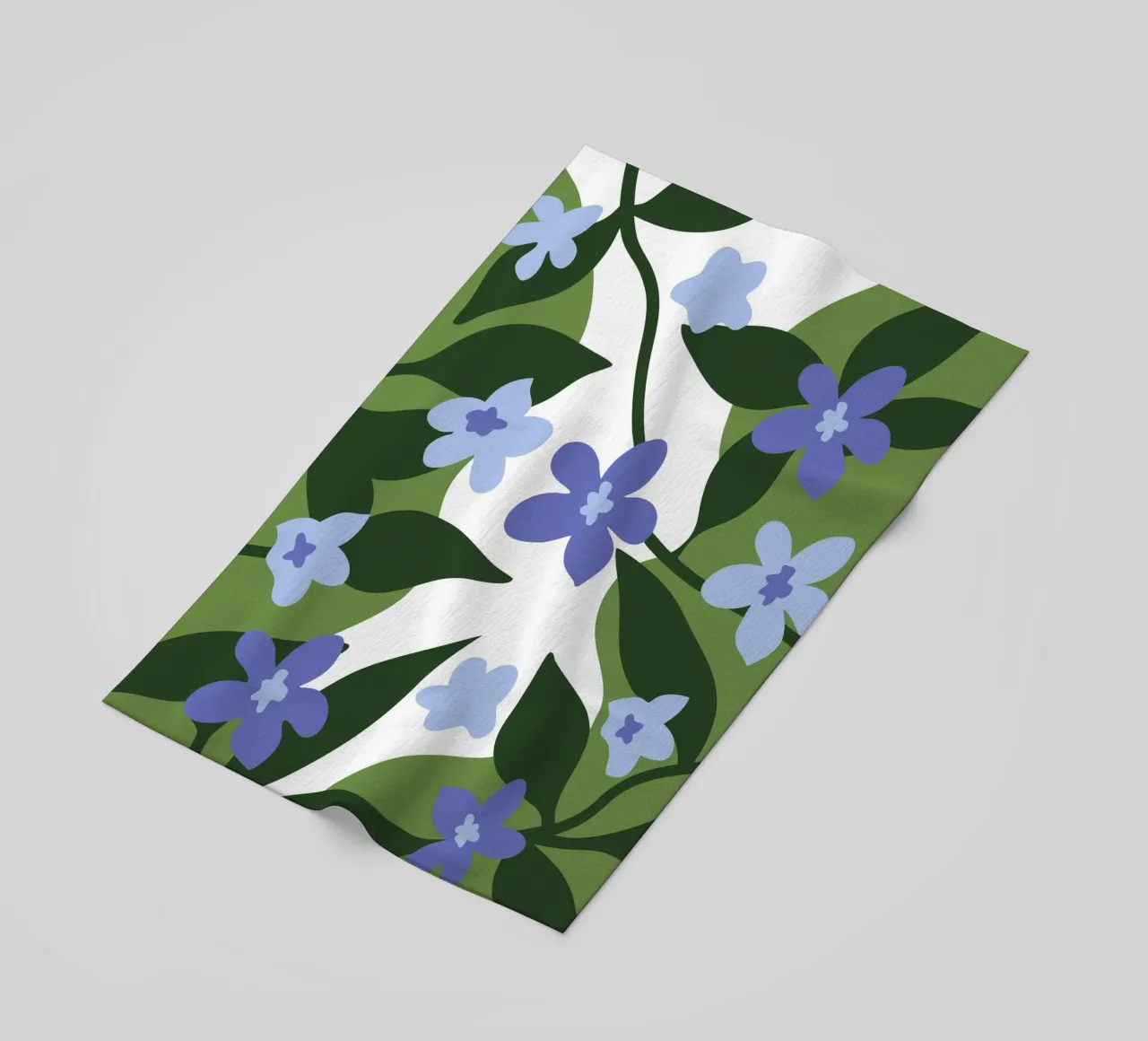 Modello a fiori blu telo mare da SPECIAL FLOWER PATTERNS