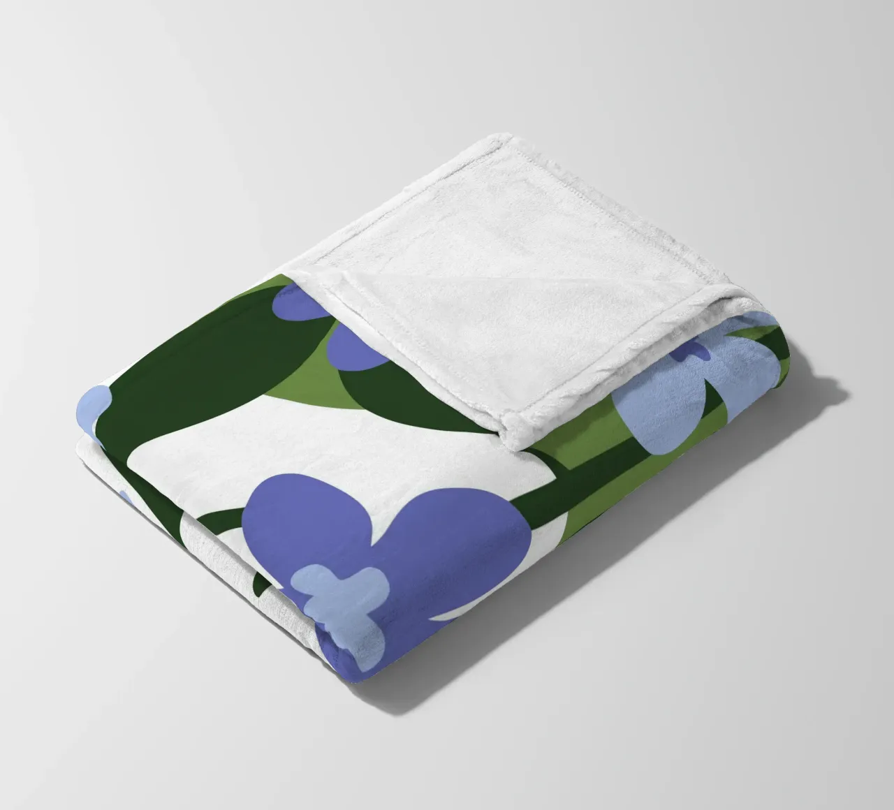 Blaue Blume Muster Fleecedecke von SPECIAL FLOWER PATTERNS