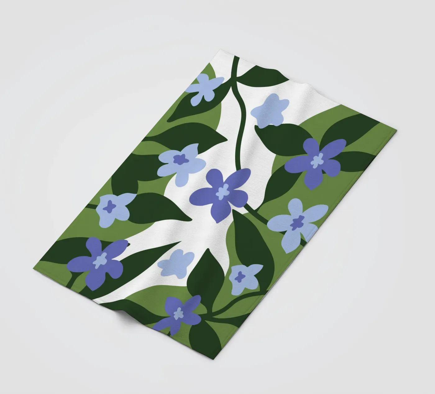 Blauw Bloempatroon fleecedeken van SPECIAL FLOWER PATTERNS